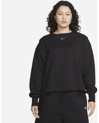 Nike Sportswear Modern Fleece Oversized Sweatshirt Met Ronde Hals - Zwart