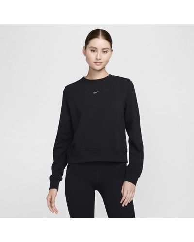 Nike Dri-fit One Crew-neck French Terry Sweatshirt - Black