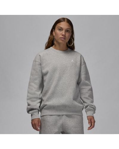 Nike Jordan Brooklyn Fleece Crew-neck Sweatshirt Cotton/polyester - Grey