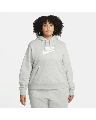Nike Sportswear Club Fleece Pullover Hoodie (plus Size) - Gray