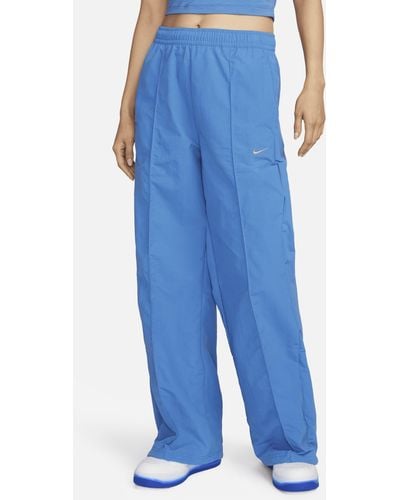 Nike Sportswear Everything Wovens Mid-rise Open-hem Pants - Blue
