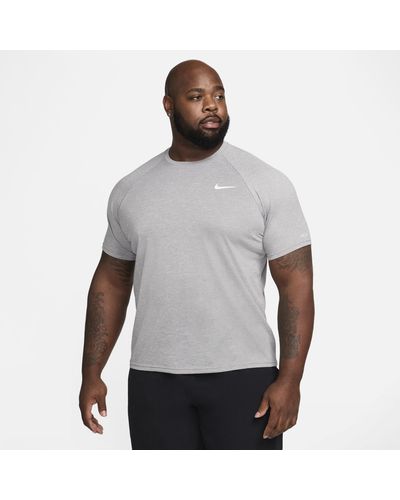 Nike Swim Short-sleeve Hydroguard (extended Size) - Gray