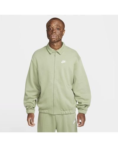 Nike Club Fleece Harrington Jacket Cotton - Green