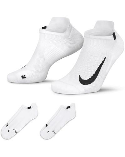 Nike Multiplier Running No-show Socks (2 Pairs) - White
