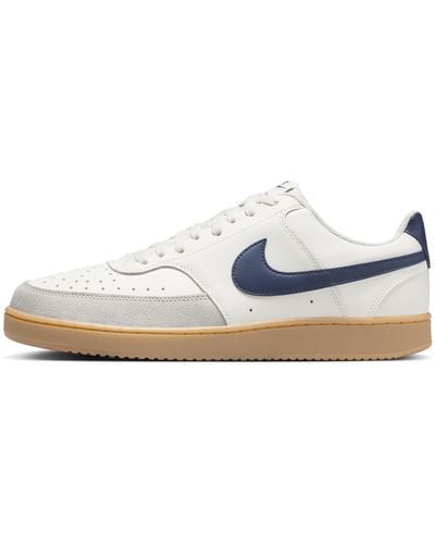 Nike Court Vision Low Shoes Leather - Blue