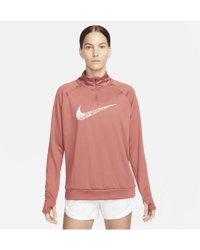 Nike Capo midlayer da running dri-fit swoosh run - Rosa