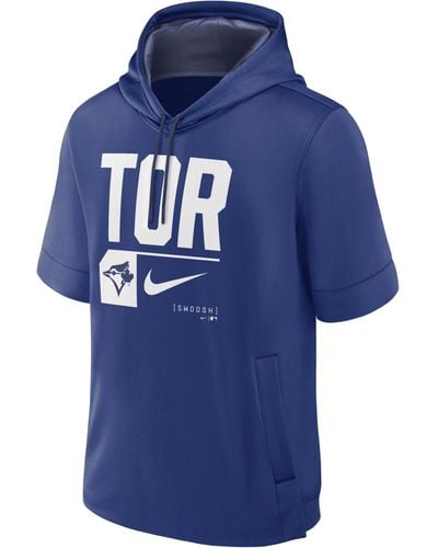 Nike Toronto Blue Jays Tri Code Lockup Mlb Short-sleeve Pullover Hoodie