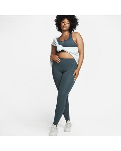 Nike Universa Medium-support Mid-rise Full-length leggings With Pockets Nylon - Blue
