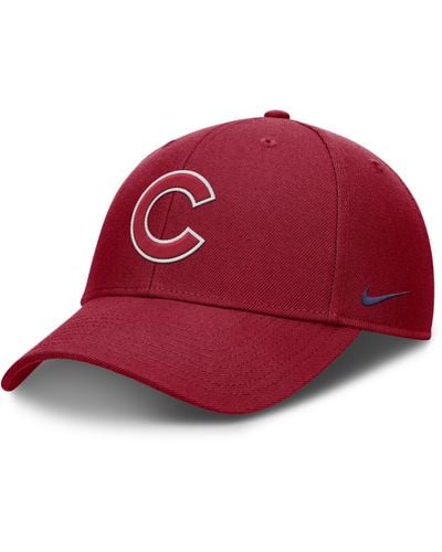Nike Chicago Cubs Evergreen Club Dri-fit Mlb Adjustable Hat - Red