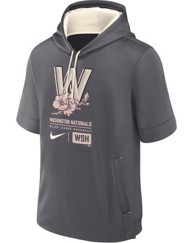 Nike Washington Nationals City Connect Mlb Short-sleeve Pullover Hoodie - Gray
