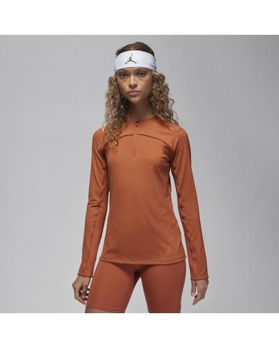 Nike Jordan Sport Long-sleeve Top Polyester - Brown
