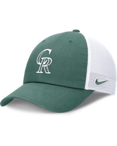 Nike Colorado Rockies Bicoastal Club Mlb Trucker Adjustable Hat - Green
