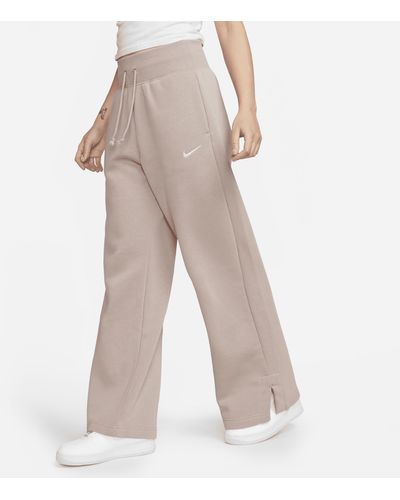 Nike Style Fleece High Rise Pants - Natural