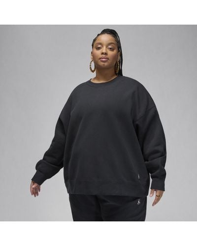 Nike Flight Fleece Crewneck Sweatshirt (plus Size) - Black