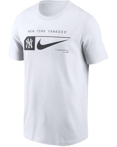 Nike New York Yankees Team Swoosh Lockup Mlb T-shirt - White