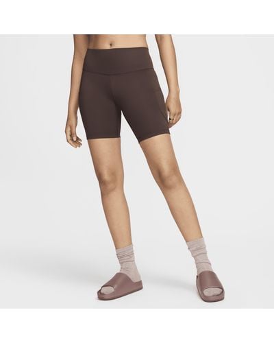 Nike One High-waisted 8" Biker Shorts With Pockets - Black