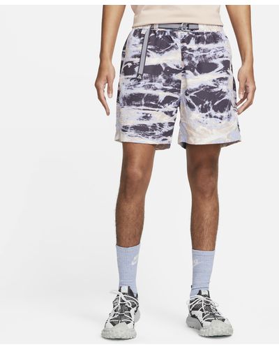 Nike Acg Allover Print Trail Shorts - Blue
