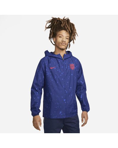 Nike U.s. Awf Full-zip Soccer Jacket - Blue