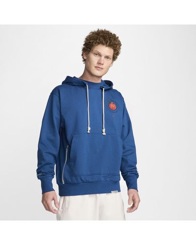 Nike Standard Issue Dri-fit Basketball Pullover Hoodie - Blue