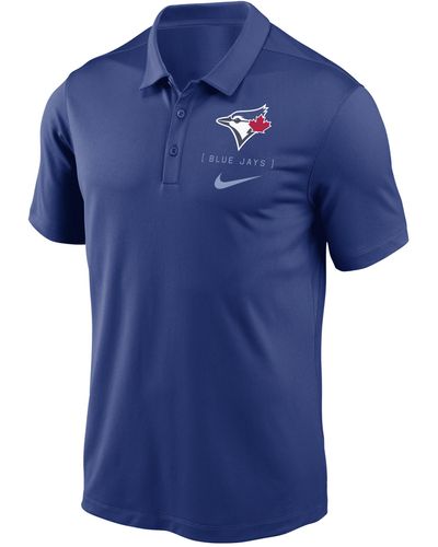 Nike Toronto Blue Jays Franchise Logo Dri-fit Mlb Polo