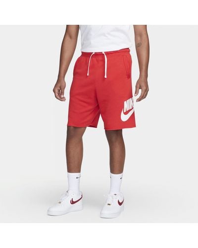 Nike Club Alumni French Terry Shorts - Red