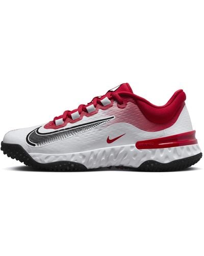 Nike Alpha Huarache Elite 4 Turf Softball Shoes - Red