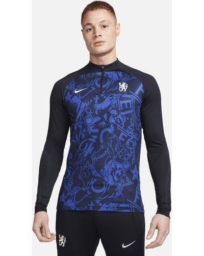 Nike Chelsea F.c. Strike Dri-fit Football Drill Top 50% Recycled Polyester - Blue