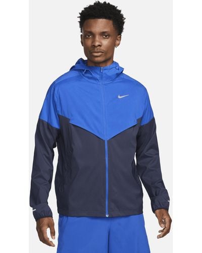 Nike Windrunner Repel Running Jacket 50% Recycled Polyester - Blue