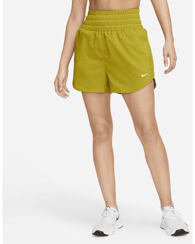 Nike One Dri-fit Ultra High-waisted 3" Brief-lined Shorts - Green