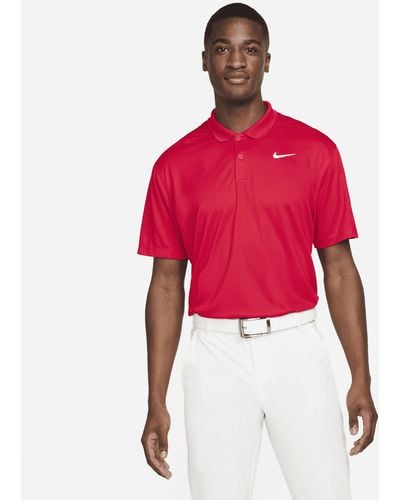 Nike Dri-fit Victory Golf Polo 50% Recycled Polyester - Red