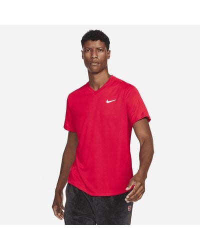 Nike Maglia da tennis court dri-fit victory - Rosso