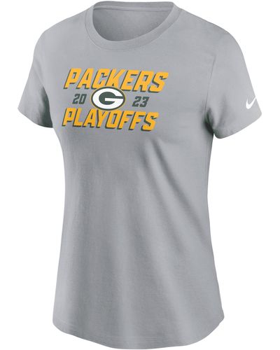 Nike Green Bay Packers 2023 Nfl Playoffs Iconic Nfl T-shirt - Gray