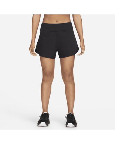 Nike Shorts 2 in 1 a vita media 8 cm dri-fit bliss - Blu