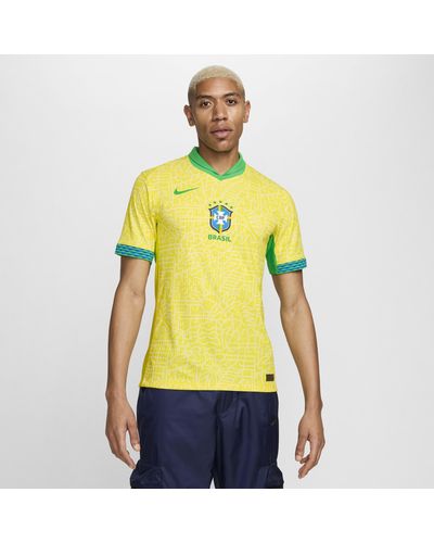 Nike Brazil 2024 Match Home Dri-fit Adv Football Authentic Shirt 50% Recycled Polyester - Yellow