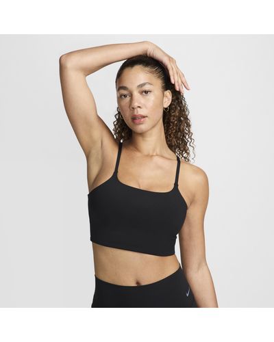 Nike One Convertible Light-support Lightly Lined Longline Sports Bra - Black