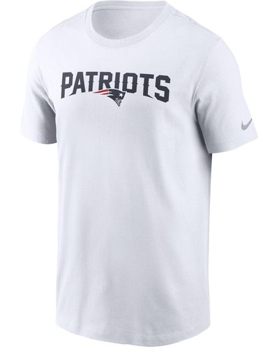 Nike New England Patriots Primetime Wordmark Essential Nfl T-shirt - White