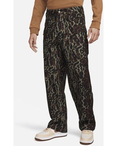 Nike Life Allover Print Cargo Trousers - Black