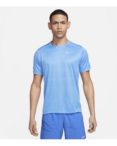 Nike Miler Short-sleeve Running Top - Blue