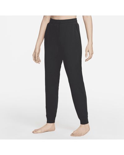 Nike Yoga Dri-fit Womens 7/8 Fleece Sweatpants - Black