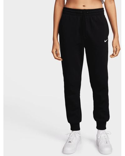 Nike Sportswear Phoenix Fleece Mid-rise Tracksuit Bottoms Polyester - Black