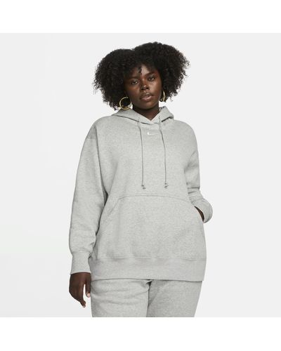 Nike Sportswear Phoenix Fleece Oversized Pullover Hoodie Cotton - Gray