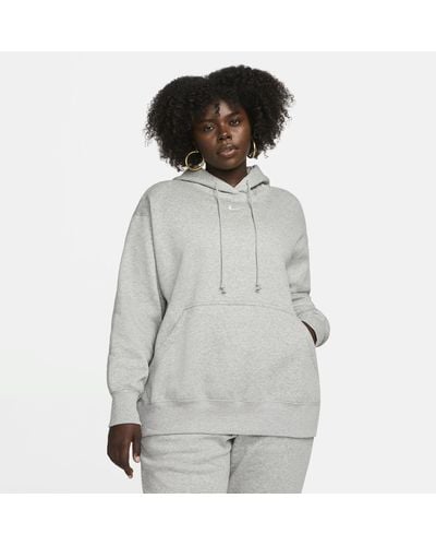 Nike Sportswear Phoenix Fleece Oversized Pullover Hoodie Cotton - Grey