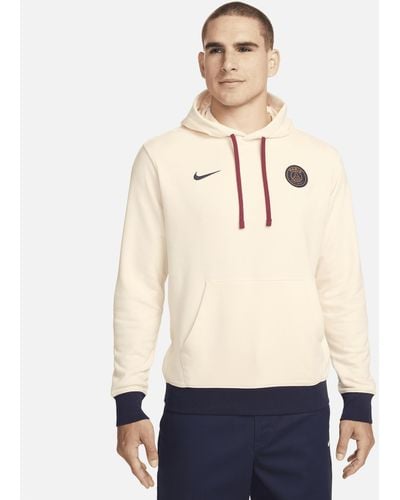 Nike Felpa da calcio con cappuccio paris saint-germain club fleece - Bianco