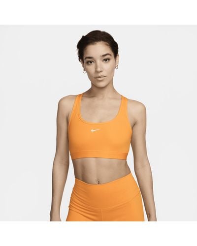 Nike Swoosh Light Support Non-padded Sports Bra - Orange