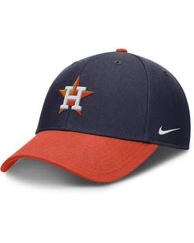 Nike Houston Astros Evergreen Club Dri-fit Mlb Adjustable Hat - Blue