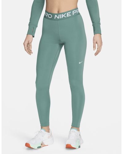 Nike Leggings a vita media con inserti in mesh pro - Blu