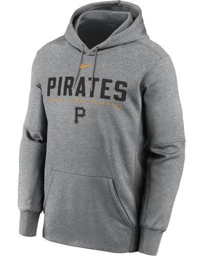 Nike Pittsburgh Pirates Men's Therma Mlb Pullover Hoodie - Gray