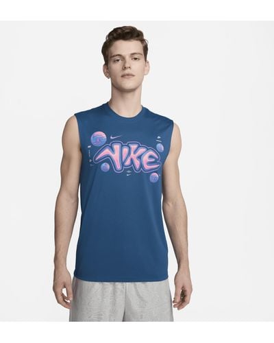 Nike Dri-fit Sleeveless Basketball T-shirt - Blue