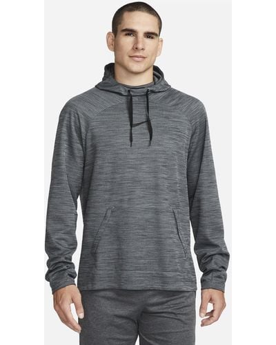 Nike Academy Dri-fit Long-sleeve Hooded Soccer Top - Gray