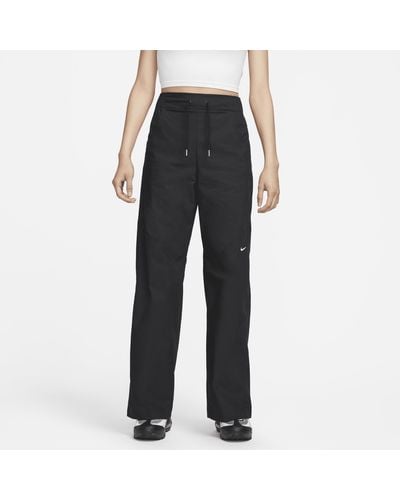 Nike Sportswear Essentials Geweven Broek Met Hoge Taille - Zwart